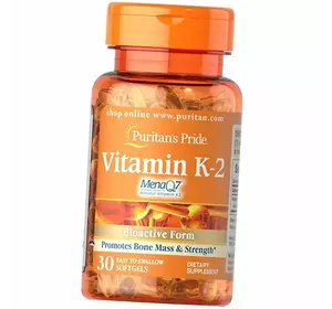 Витамин К2, Vitamin K-2 100, Puritan's Pride  30гелкапс (36367236)