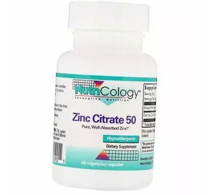 Цитрат Цинка, Zinc Citrate 50, Nutricology  60вегкапс (36373030)