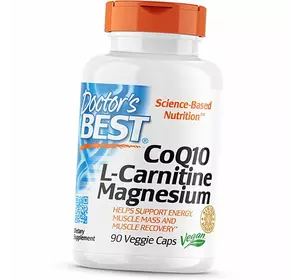 Коэнзим Q10, L-карнитин и Магний, CoQ10 L-Carnitine Magnesium, Doctor's Best  90вегкапс (70327024)