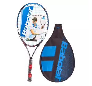 Ракетка для большого тенниса юниорская 140105-146 Babolat   Черно-голубой (60495017)