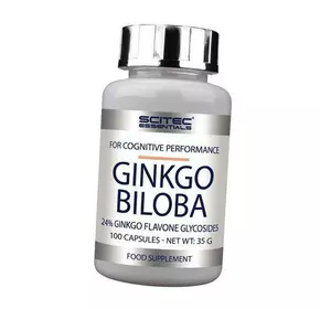 Гинкго Билоба Экстракт, Ginkgo Biloba, Scitec Essentials  100таб (71170001)