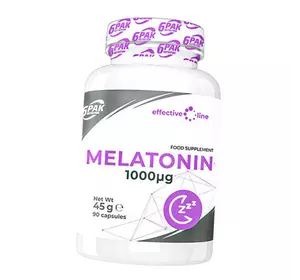 Мелатонин для сна, Melatonin 1000, 6Pak  90капс (72350002)