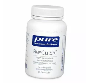Ресвератрол и Куркумин, Rescu-SR, Pure Encapsulations  60вегкапс (70361005)
