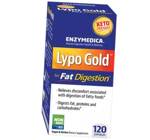 Ферменты для переваривания жиров, Lypo Gold, Enzymedica  120капс (69466011)