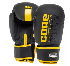 Перчатки боксерские BO-8540 Core  10oz Черно-желтый (37568006)