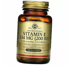 Натуральный Витамин Е, Vitamin E 200, Solgar  100гелкапс (36313074)
