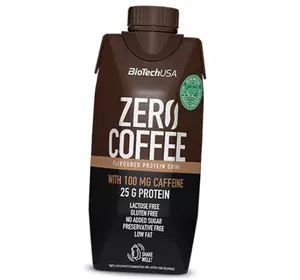 Протеиновый напиток с кофеином, Zero Coffee Protein Drink, BioTech (USA)  330мл Кофе латте (15084008)