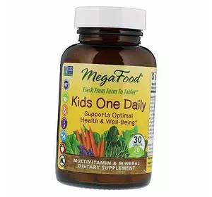 Витамины для детей, Kid's One Daily, Mega Food  30таб (36343009)