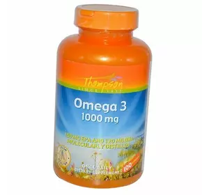 Жирные кислоты, Омега 3, Omega 3, Thompson  100гелкапс (67412002)