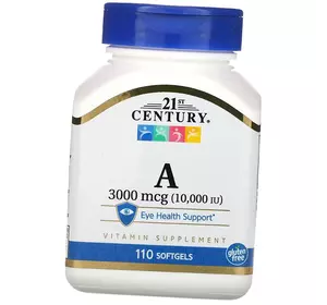 Витамин А, Пальмитат, Vitamin A 10000, 21st Century  110гелкапс (36440075)