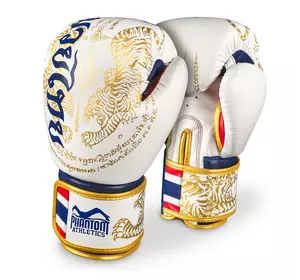 Боксерские перчатки Muay Thai PHBG2590 Phantom  14oz Бело-золотой (37621037)