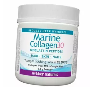 Морской коллаген, Marine Collagen30 Powder, Webber Naturals  63г Без вкуса (68485008)