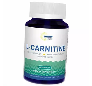 L-Карнитин с Витаминами, L-carnitine Powerfull 250, Sunny Caps  60капс (02516001)