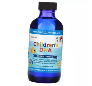 Омега 3 для детей, Children's DHA Liquid, Nordic Naturals  119мл Клубника (67352006)