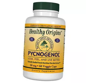Пикногенол, Экстракт сосновой коры, Pycnogenol 30, Healthy Origins  60вегкапс (70354010)