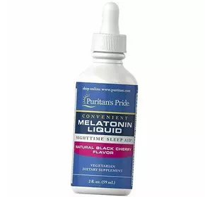 Мелатонин подъязычный жидкий, Sublingual Melatonin Liquid, Puritan's Pride  59мл Черная вишня (72367019)