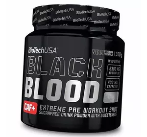 Предтреник в порошке, Black Blood Caf+, BioTech (USA)  300г Синий виноград (11084006)