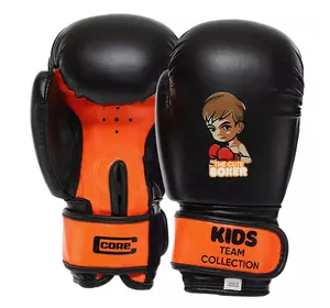 Перчатки боксерские BO-8543 Core  6oz Черно-оранжевый (37568005)