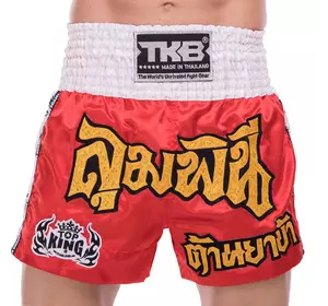 Шорты для тайского бокса и кикбоксинга TKTBS-043 Top King Boxing  XXL Красный (37551085)
