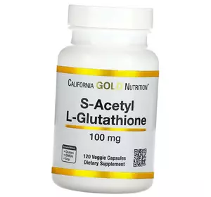 S-ацетил-L-глутатион, S-Acetyl L-Glutathione 100, California Gold Nutrition  120вегкапс (70427009)