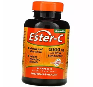 Эстер С с Цитрусовыми Биофлавоноидами, Ester-C 1000 with Citrus Bioflavonoids Caps, American Health  90капс (36471005)