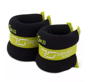 Утяжелители-манжеты для ног и рук ON-1 7Sports  0,5кг пара  Черно-зеленый (56585005)