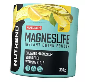 Витамины и Минералы для регидратации и стимуляции энергии, Magneslife Instant Drink Powder, Nutrend  300г Лимон (15119011)