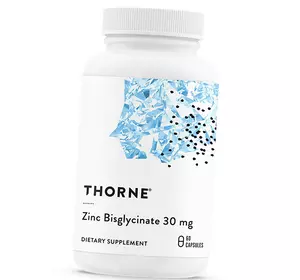 Цинк Бисглицинат, Zinc Bisglycinate 30, Thorne Research  60капс (36357128)