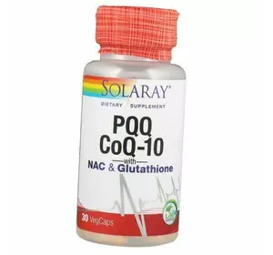 Пирролохинолинхинон и Коэнзим Q10, PQQ CoQ-10, Solaray  30вегкапс (70411003)