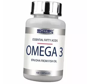 Жирные кислоты, Омега 3, Omega 3, Scitec Essentials  100капс (67170001)