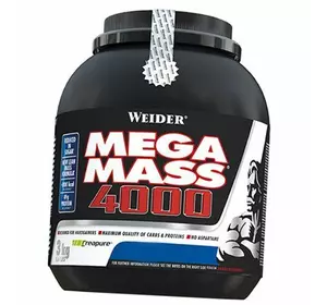 Гейнер для набора веса, Mega Mass 4000, Weider  3000г Клубника (30089001)