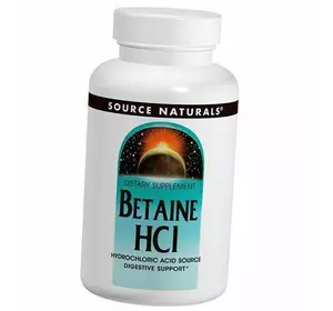 Бетаин Пепсин, Betaine HCL, Source Naturals  90таб (72355013)