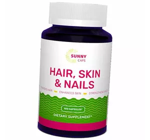 Комплекс кожа, волосы, ногти, Hair, Skin & Nails Complex Powerfull, Sunny Caps  100капс (36516002)