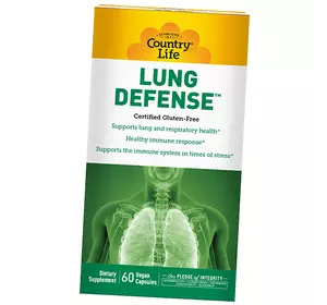 Комплекс для поддержки легких и органов дыхания, Lung Defense, Country Life  60вегкапс (71124024)