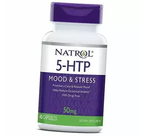 5-гидрокситриптофан для хорошего настроения, 5-HTP 50, Natrol  45капс (72358026)