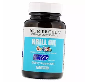 Масло криля с Астаксантином, Krill Oil for Kids, Dr. Mercola  60капс (67387003)