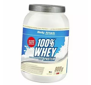 Сывороточный протеин, 100% Whey Protein, Body Attack  900г Клубника с белым шоколадом (29251004)