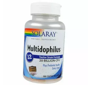 Пребиотики для улучшения работы кишечника, Multidophilus 12 20 Billion, Solaray  100вегкапс (69411001)