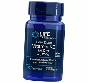 Витамин К2, Менахинон 7, Low Dose Vitamin K2, Life Extension  90гелкапс (36346071)
