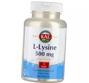 Л Лизин, L-Lysine 500, KAL  100таб (27424002)