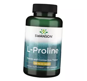 Л Пролин, L-Proline 500, Swanson  100капс (27280011)