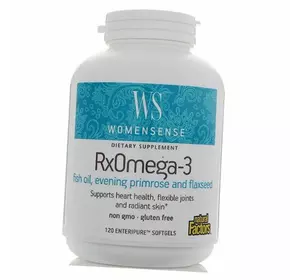 Омега для женщин, WomenSense RxOmega-3, Natural Factors  120гелкапс (67406002)