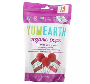 Органические Леденцы, Organic Pops Vitamin C, YumEarth  85г Фруктовый (05608006)