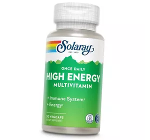 Мультивитамины для энергии без железа, Once Daily High Energy Multivitamin Iron-Free, Solaray  30вегкапс (36411081)