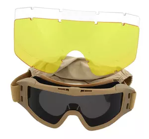 Защитные очки-маска JY-023-2 Sposune   Хаки (60559049)