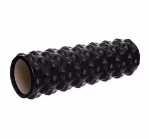 Роллер для йоги и пилатеса Grid Bubble Roller FI-6672-Bubble FDSO   45см Черный (33508076)