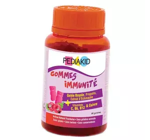 Комплекс для иммунитета для детей, Immunity Gummies, Pediakid  60таб Натуральная малина (71505007)