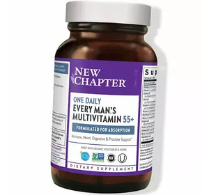 Витамины для мужчин  после 55 лет, Every Man's 55+ One Daily Multivitamin, New Chapter  24вегтаб (36377025)