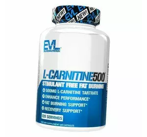Л Карнитин Тартрат для похудения, L-Carnitine 500 Caps, Evlution Nutrition  120капс (02385004)