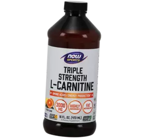 L-Карнитин, жидкость тройной силы, Triple Strength L-carnitine, Now Foods  473мл Цитрус (02128003)